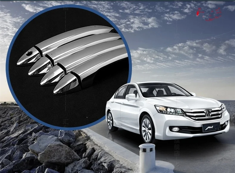 For Honda Accord 2014 2015 ABS chrome door handle covers auto accessories 8 pcs