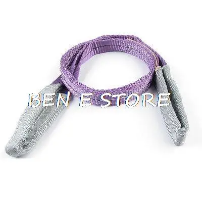 Cinta de reboque roxa de poliéster para os olhos, 1 ton 1m