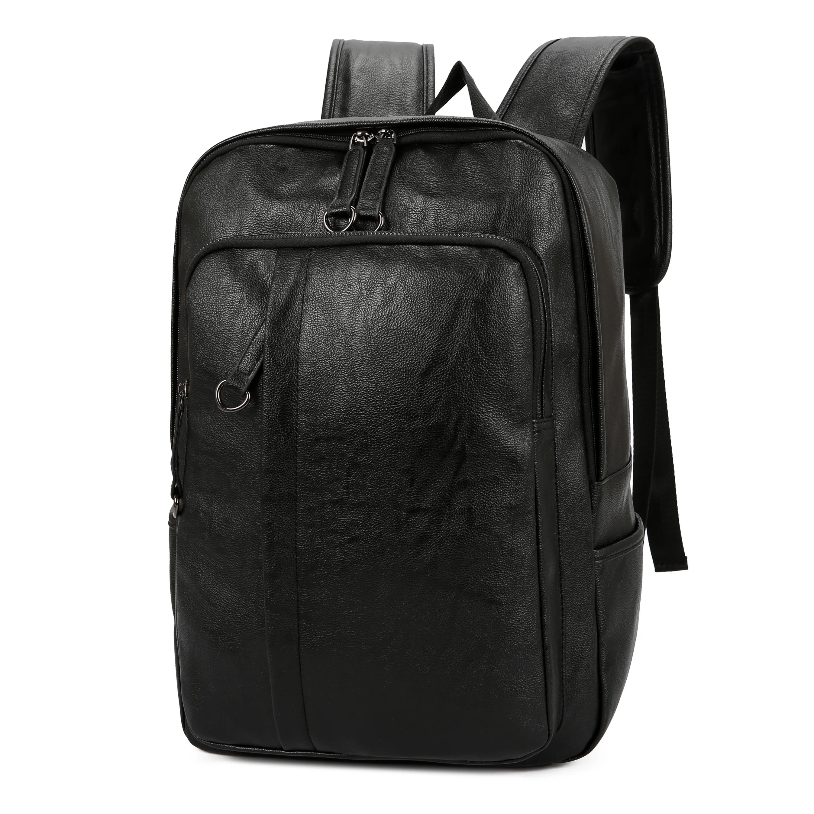 Large Capacity Leather Backpack High Quality Simple Male Bag Business Men Solid Vintage Casual Youth Leisure Travel Bags