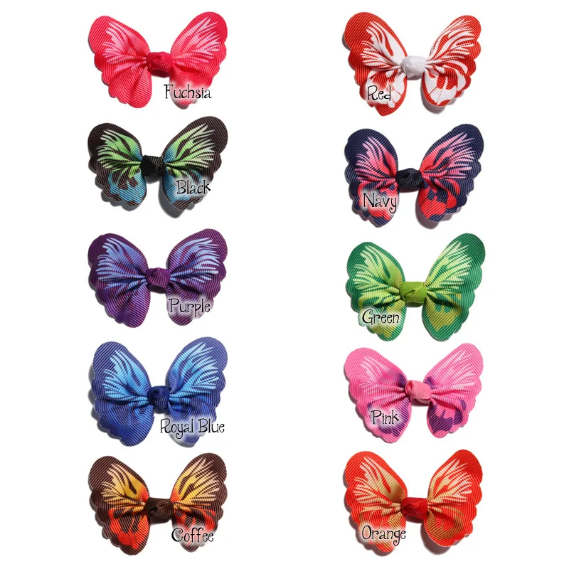 120PCS 6CM Newborn Butterfly Shape Hair Bows With Clip For Hair Accessories Hairpins Boutique For Headbands