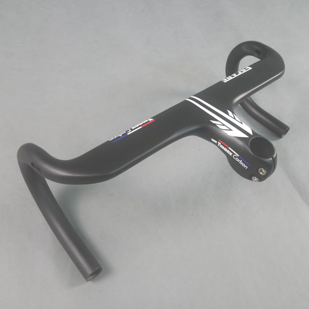 2024 newly carbon fibre road integrated handlebar with stem  matte ud racing cycling bicycle handlebar 400/420/440mm