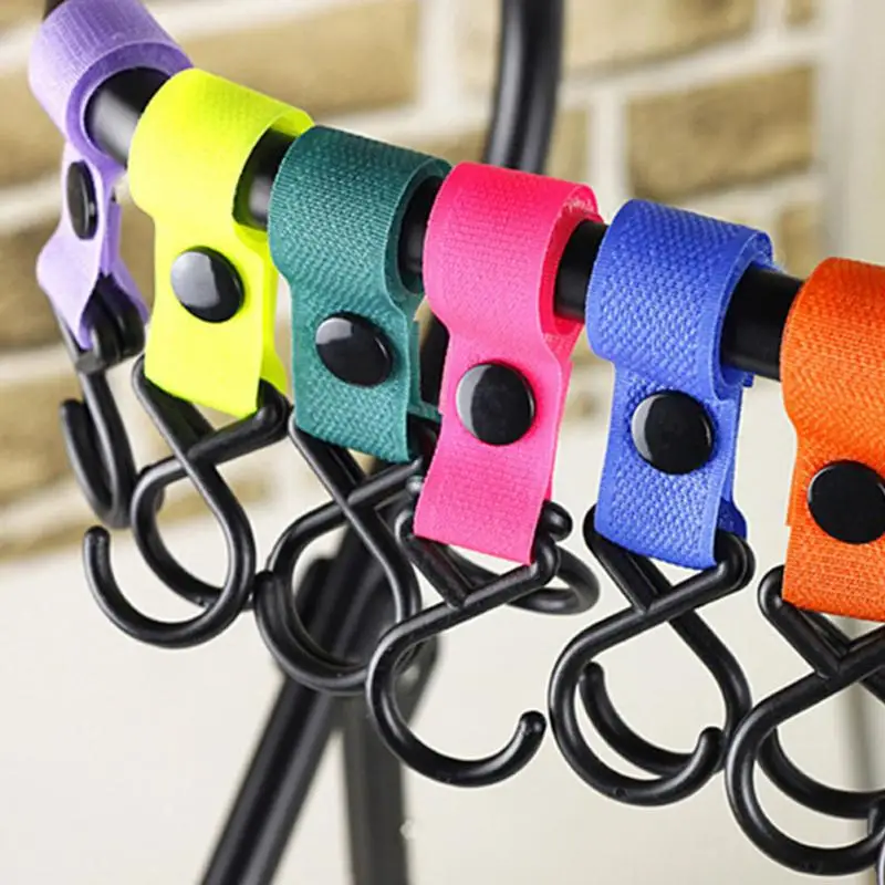 

Random Color High Quality New Plastic Baby Stroller Accessories Pram 2 Hooks Pushchair Car Hanger Hanging Strap NC09