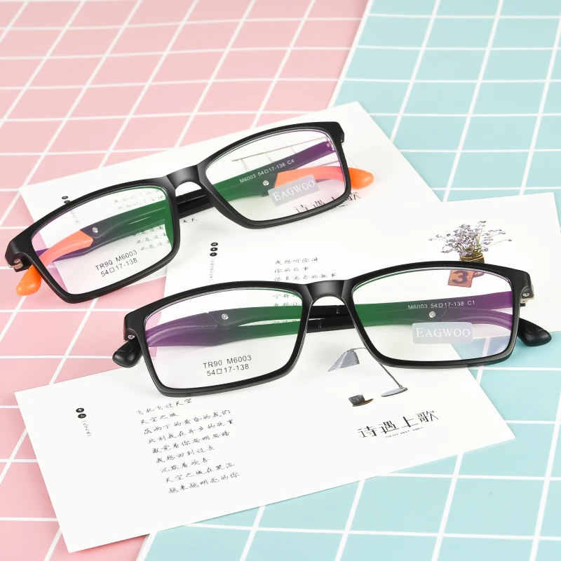 TR Sports Eyeglasses Full Rim Optical Frame Prescription Spectacle Adjustable Temple Driving Glasses Fitness Glasses 6003