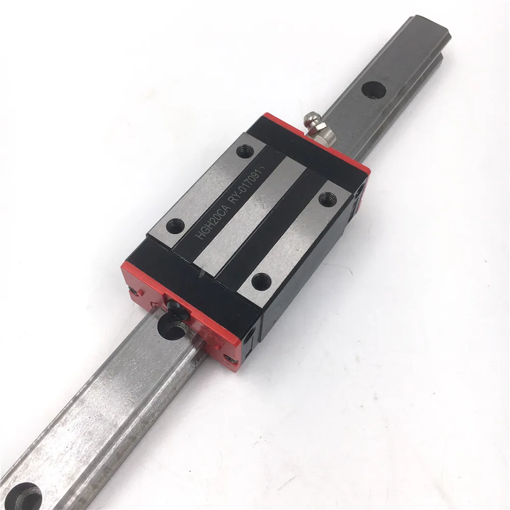 

L750mm Linear Rail Guide HGR15 15mm Linear Motion Rail + 2pcs HGH15CAZAC Square Rail Block Slider Preload Accuracy Replace HIWIN