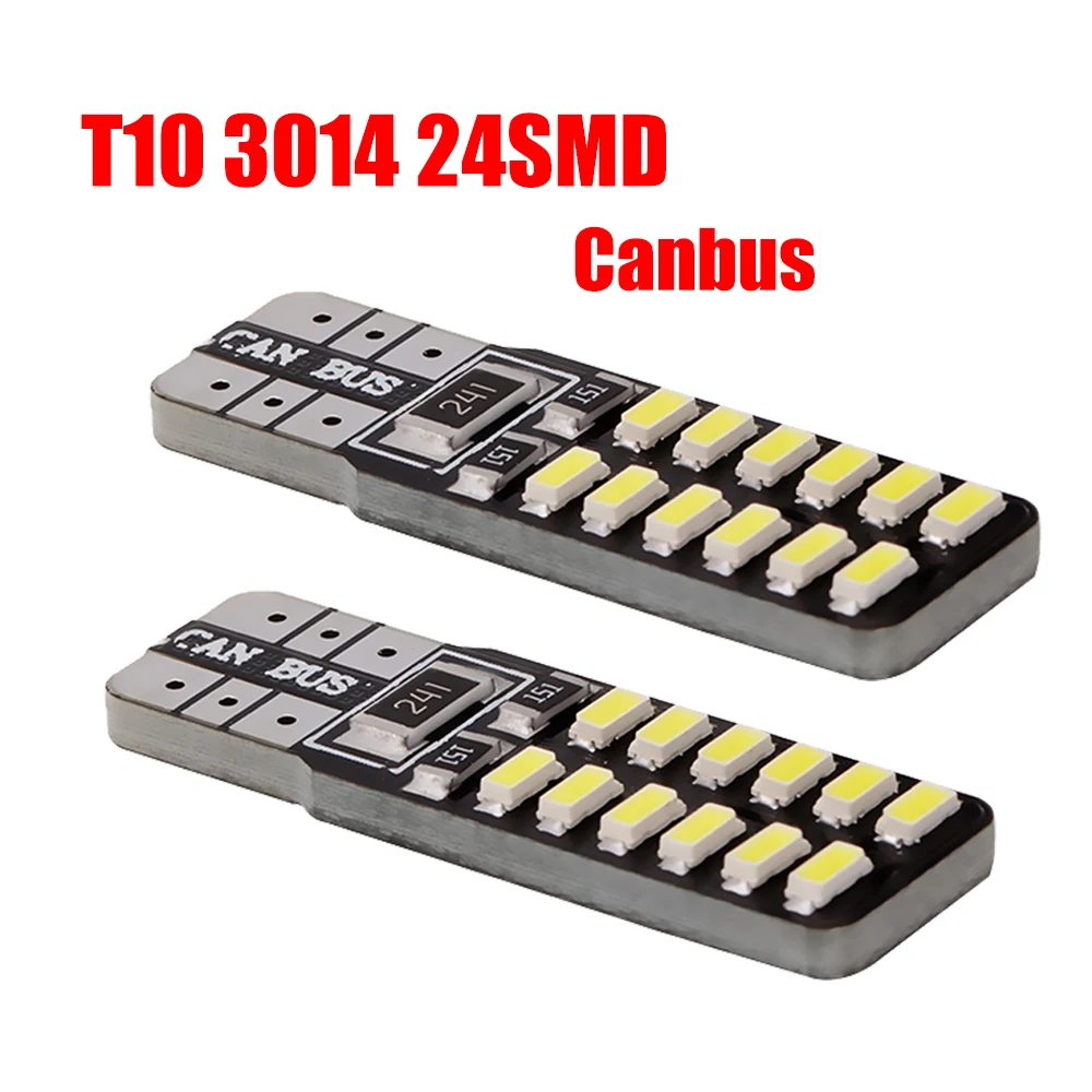 YSY 100pcs Wholesale T10 canbus led 24led 3014smd t10 Led Canbus Car Smd  Light w5w led 194 t10 24smd canbus led Bulb 9449