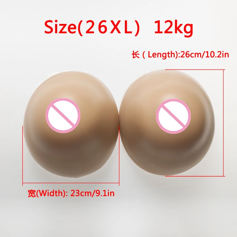 12000g/pair Huge Silicone Fake Breast Boobs Crossdresser Breast Forms CT Drag Queens Realistic Women Boobs For Crossdress