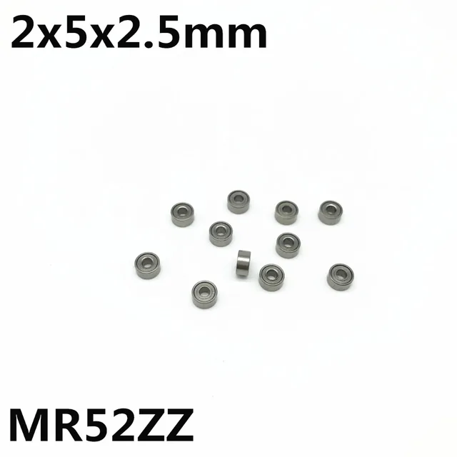 50 sztuk MR52ZZ L-520ZZ 2x5x2.5mm łożysko kulkowe zwykłe miniaturowe łożyska zabawkowy model MR52Z MR52 zaawansowane wysokiej jakości