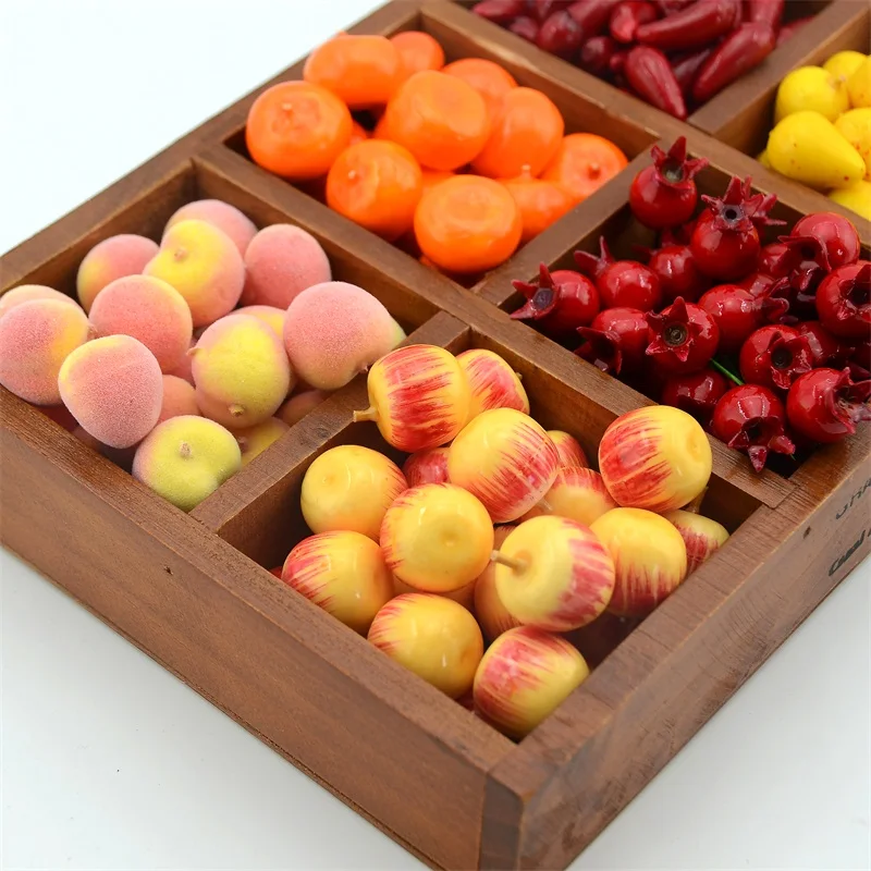 60Pcs Artificial Mini Simulation Small Foam Plastic Fake Artificial Fruit and Vegetables House Party Kitchen Wedding Decoration