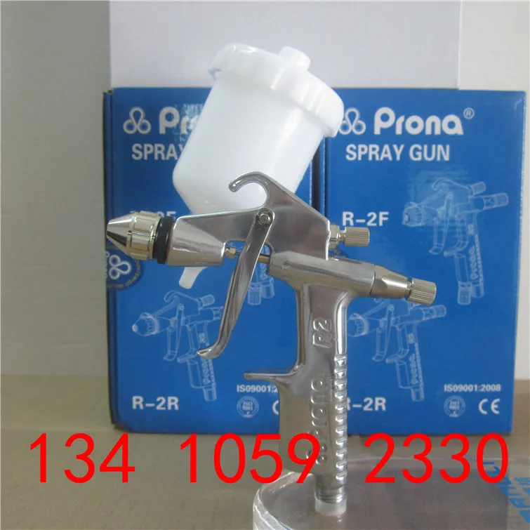 Prona R2-F R2-R mini manual paint spray gun, small area repair painting,0.3 0.5 0.8 1.0mm nozzle