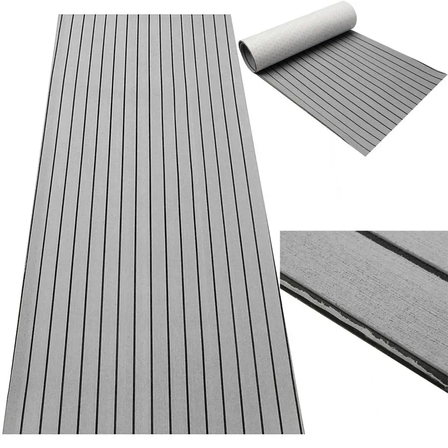 Self Adhesive EVA Foam Teak Deck Sheet Marine Boat Yacht Synthetic Decking Foam Floor Mat Carpet Grey 240cmx60cmx6mm