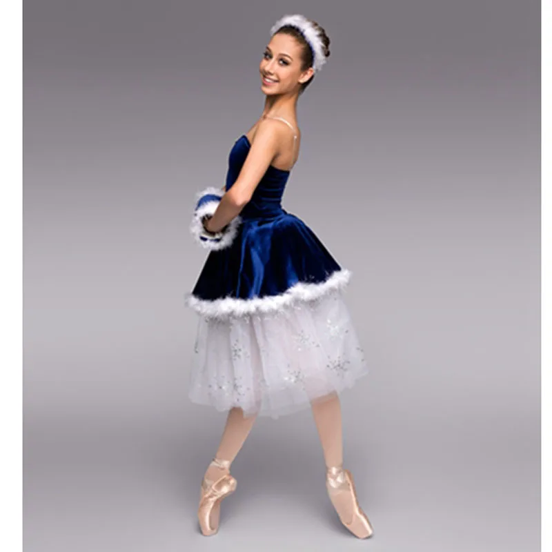 Snow Queen Palace Ballet Tutu Dress With Feather Hat Cape,Princess Ballet Dresses In Two Ways To Wear HB879