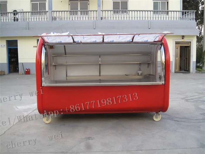 ¡Envío gratis por mar a puerto marítimo! Carrito de helados fritos, carrito de comida, remolque, furgoneta, triciclo, color personalizado, 250cm