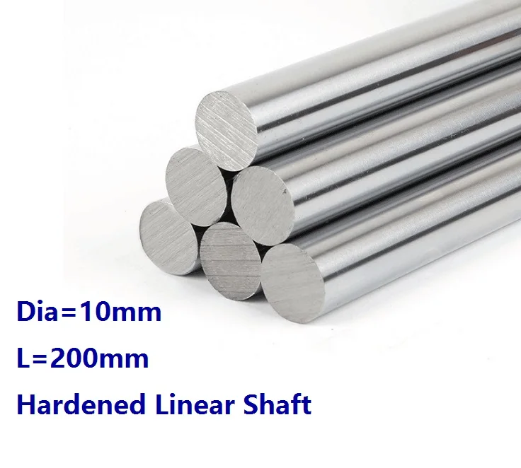 

50pcs/lot Dia 10mm shaft 200mm long Chromed plated linear shaft hardened shaft rod bar rail guide for 3d printer cnc parts