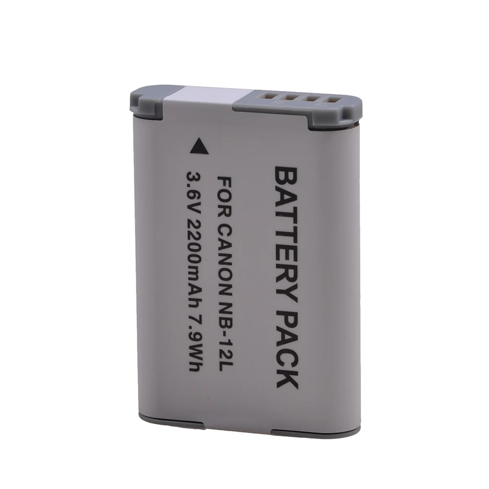 2pcs NB-12L NB 12L NB12L Battery for Canon PowerShot G1 X Mark II G1X Mark 2, FOR PowerShot N100, N100 2200mAh Battery