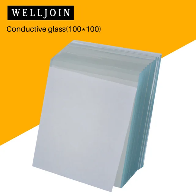 100x100x1.1mm,less than 17 ohm/sq, 12pcs Lab Transparent Conductive Indium Tin Oxide ITO Glass