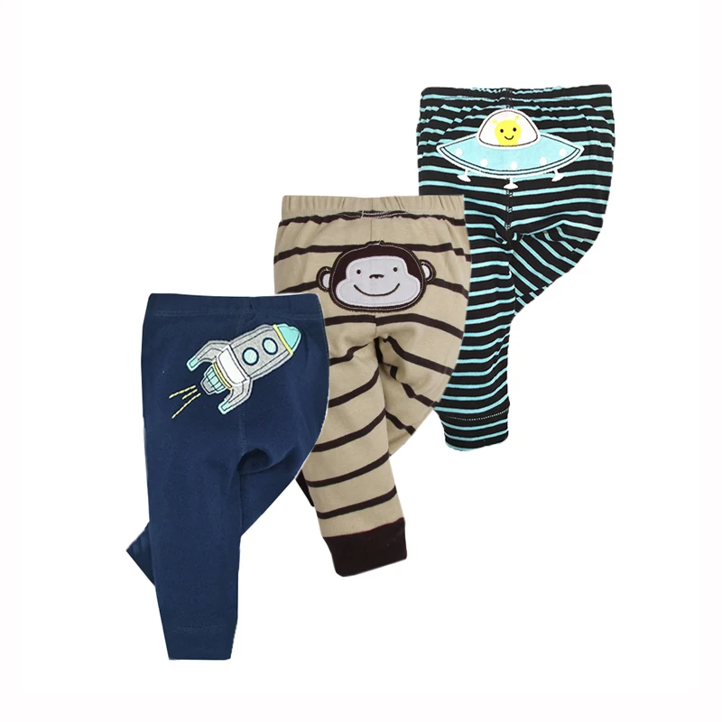 3PCS/LOT Fashion Baby Pants Spring Autumn Kids Clothing Boys Girls Harem PP Trousers Knitted Cotton Newborn Infant Clothing