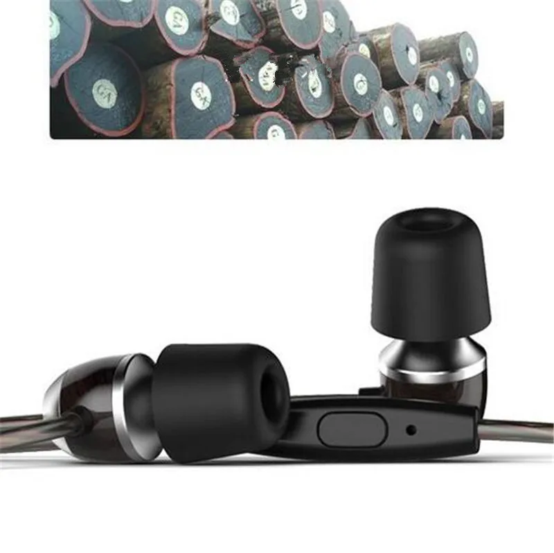 Fone de ouvido intra-auricular de madeira vjb k4 k4s original, fones com som mágico e grave para iphone, samsung, xiaomi, huawei com microfone ou sem microfone