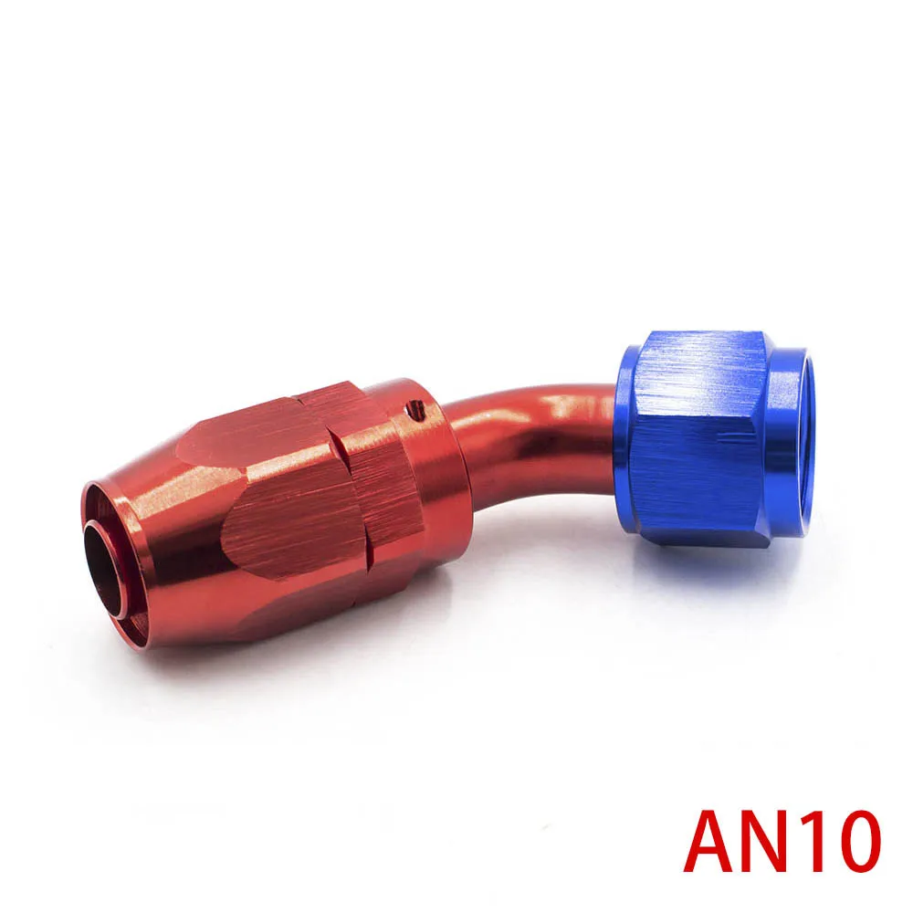 High Performance AN 10 Fitting AN10 Aluminum Fittings 45 Degree Oil/Fuel/Swivel hose fittings TT100354-45RD