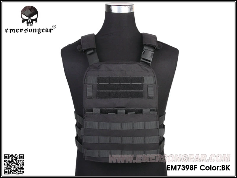 emersongear-airsoft combat vest airsoft black fabric AVS em7398f