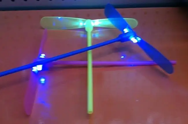 LED Flashing Flying Dragonfly Toy Plastic Helicopter Boomerang Children Party Christmas favors gift colorful