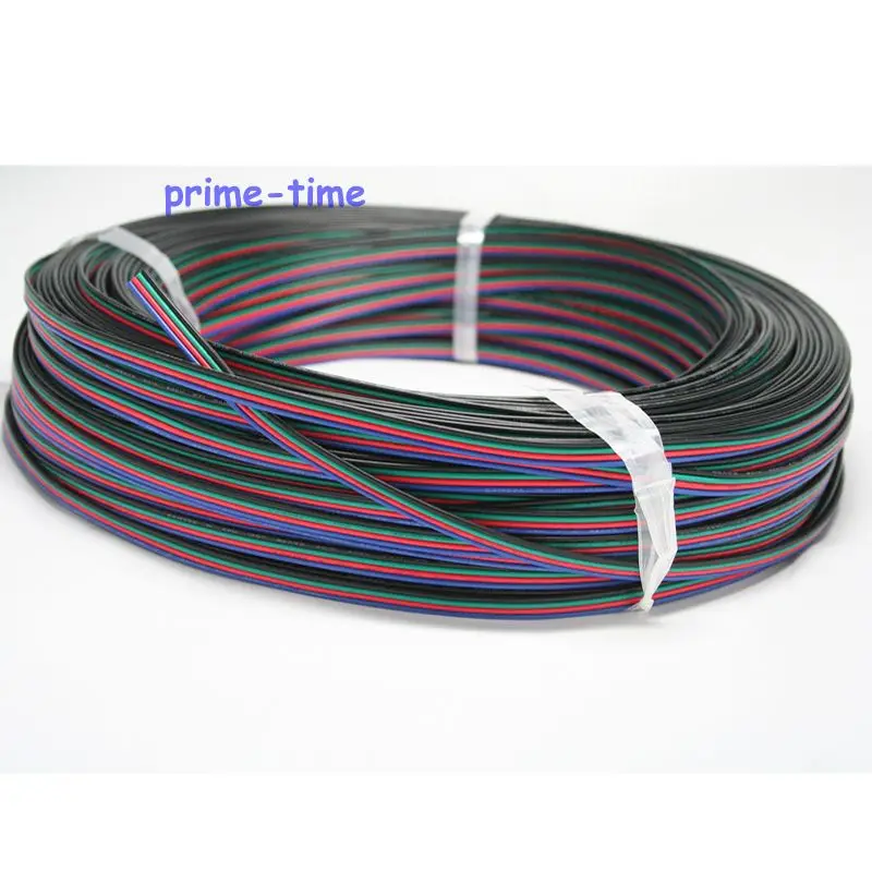 

100m 4 Pin RGB Extension wire 4 Channels Extend Cable Cord For 3528 5050 RGB LED Strip 22 AWG wholesale