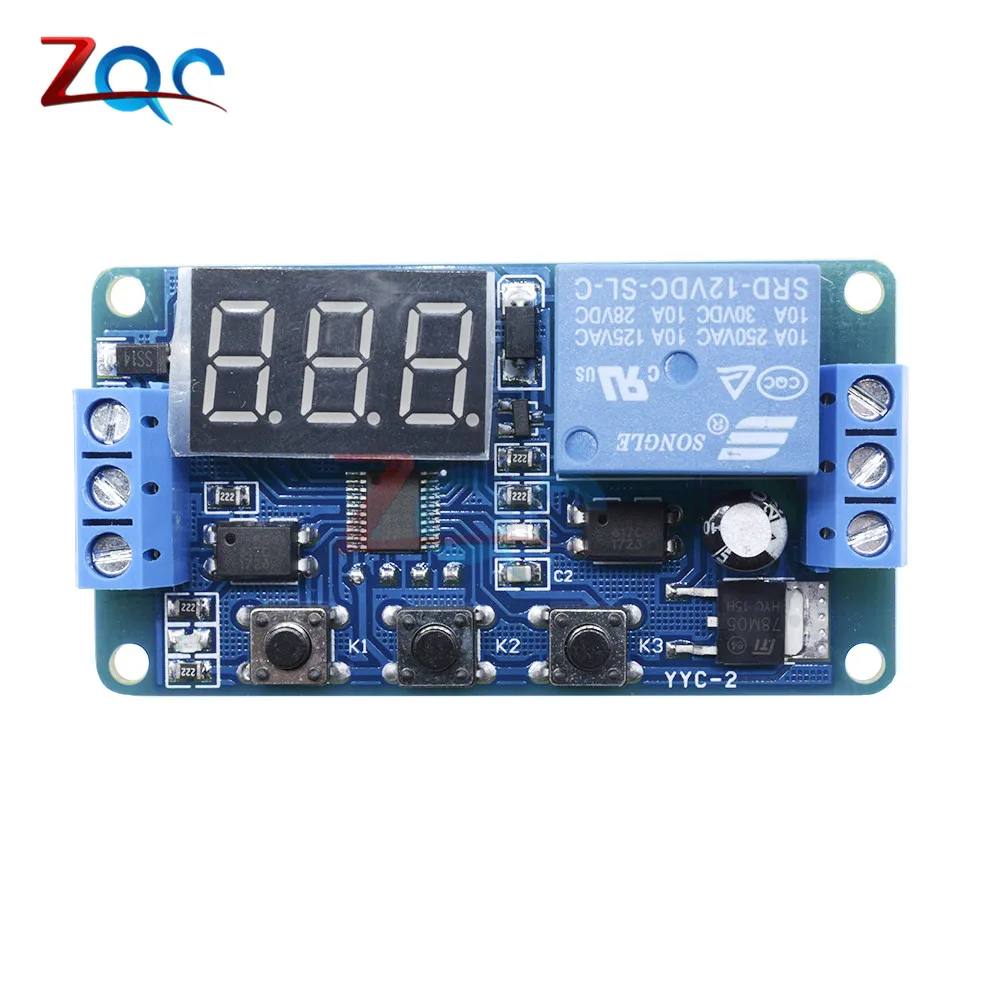 DC 12V LED Digital Display Home Automation Delay Relay Trigger Time Circuit Timer Control Cycle Adjustable Switch Relay Module