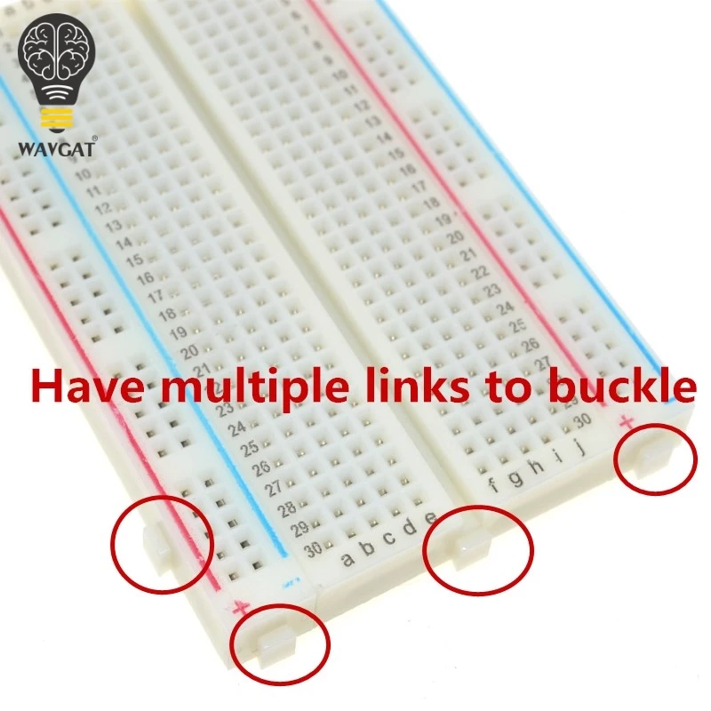 1 Pcs New 400 Tie Points Solderless PCB Breadboard Mini Universal Test Protoboard DIY Bread Board for Bus Test Circuit Board