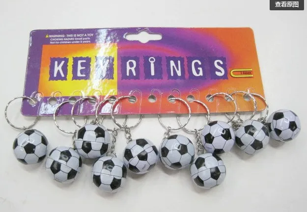 

20pcs Soccer bag Pendant plastic soccer ball keychain small Ornaments key chain sports advertisement souvenirs key ring gifts