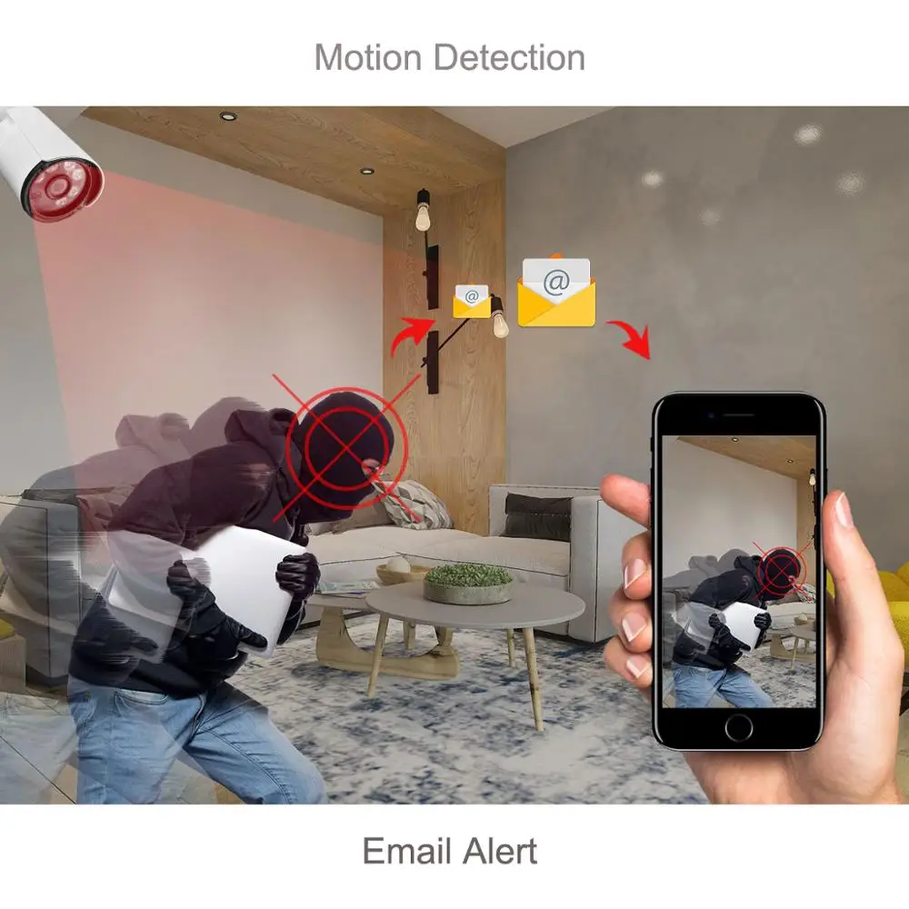 AZISHN-cámara IP de seguridad para el hogar, videocámara de 2,8mm de ancho, H.265, 2MP, 1080P, 25fps, impermeable, de Metal, red infrarroja, DC12V/POE