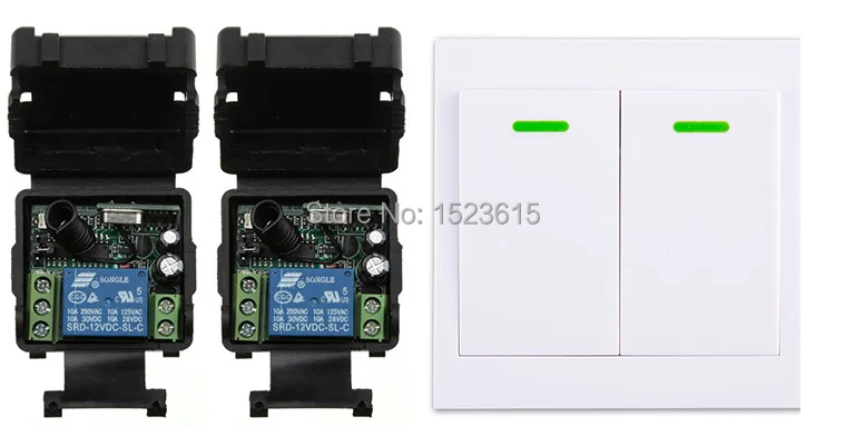 

New digital Remote Control Switch DC12V 2* Receiver Wall Transmitter Wireless Power Switch 315MHZ Radio Controlled Switch Relay