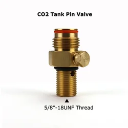 Padrão Co2 Tanque Pin Valve, Rosca, 5/8-18UNF, Novo