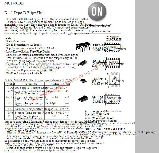 10pcs/lot MC14013BDTR2G TSSOP14 1403B In Stock