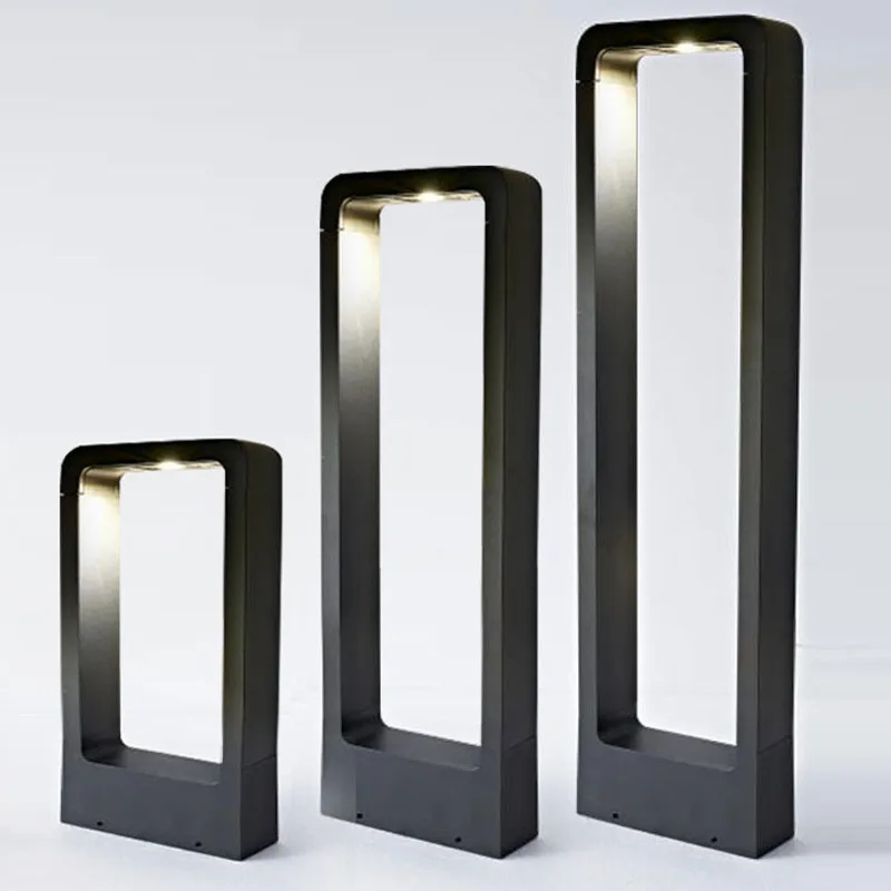 modern led cob garden light pillar lamp paisagem ao ar livre bollards de gramado aluminio 10 pcs 15w 01