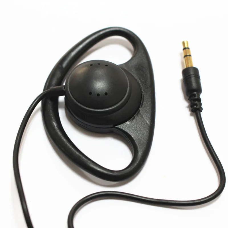 3.5mm Single Side Stereo Earphone Hook Earbud Headphone D Shape Earpiece for tourist ,meeting