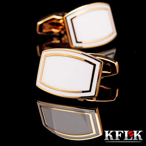 

KFLK jewelry 2020 shirt cufflink for men Brand cuff button wedding cuff link High Quality Gold abotoaduras gemelos Jewelry