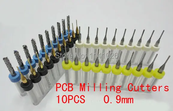 Free shipping Mini Milling cutter bit 10PCS 3.175*0.9mm Engraving Edge Cutter, CNC Router Bits, Endmill for PCB Machine