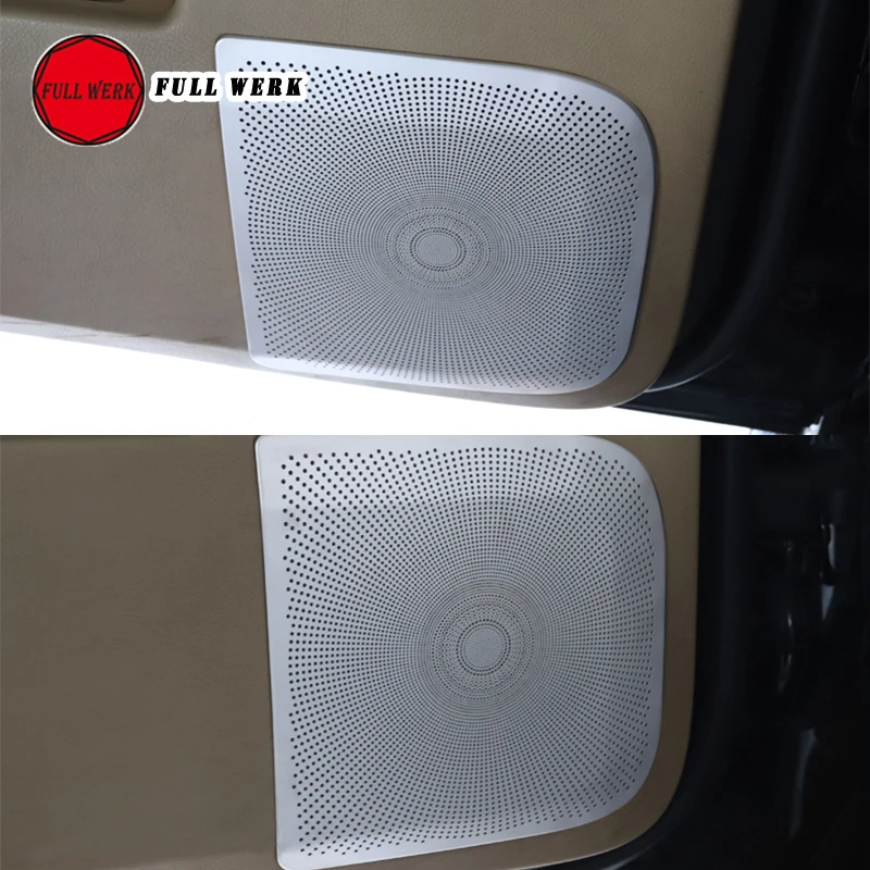 Stainless Steel Door Speaker Cover A Pillar Twitter Speaker Cap Sticker Protector Decoration for Touareg 03-10 Car Styling Acces