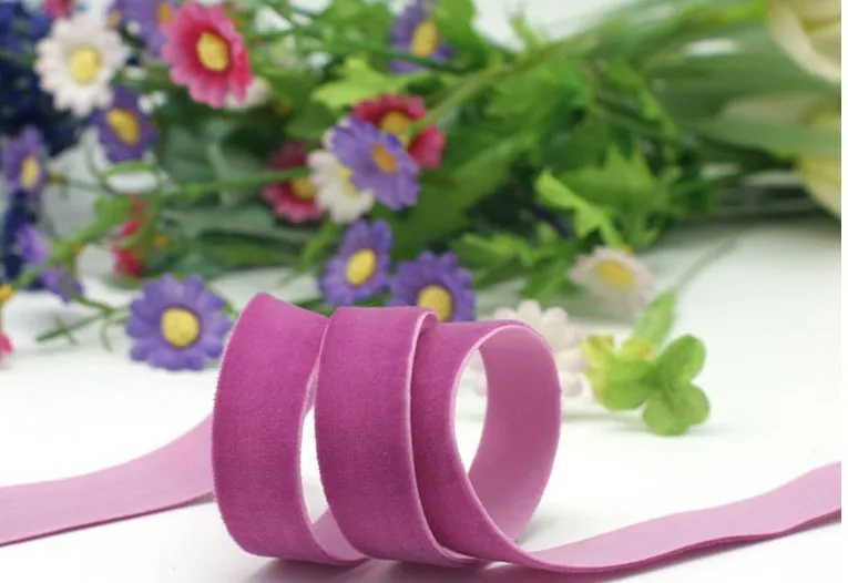 

3/4"(19mm)Single Face Velvet Ribbon Purple Velvet Ribbon Craft Ribbon