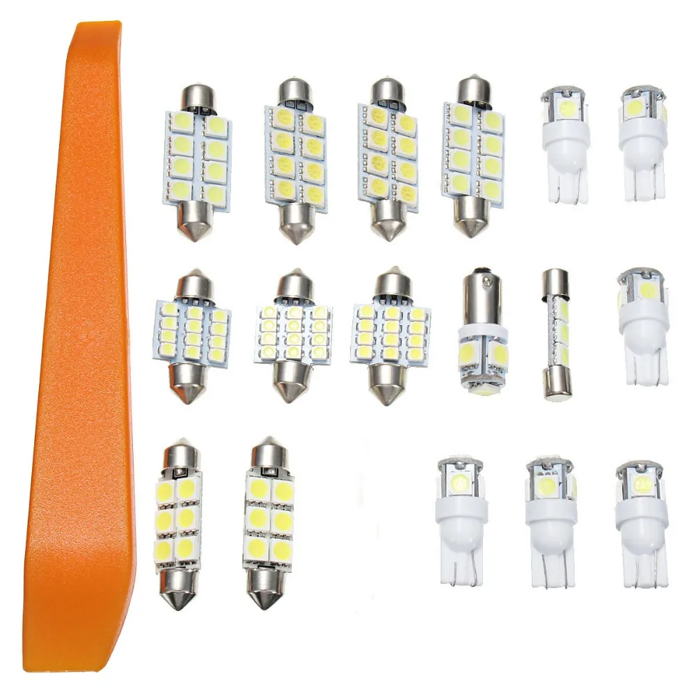 17PCS Car LED Light Interior Light Map Light Reading Light Combination V70 XC70 2002-2007 12V