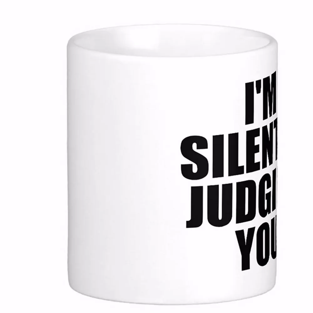 I'M Silently Judging You High Quality White Coffee Mugs Tea Mug Customize Gift By LVSURE Ceramic Mug Travel Coffee Mugs