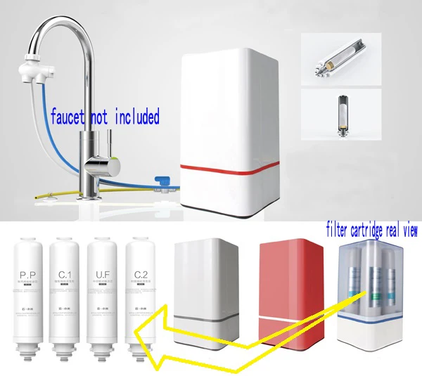 

Smart 4 stage countertop water purifier/tap water filter/drinking water purifier/household water treatment+tap faucet connector