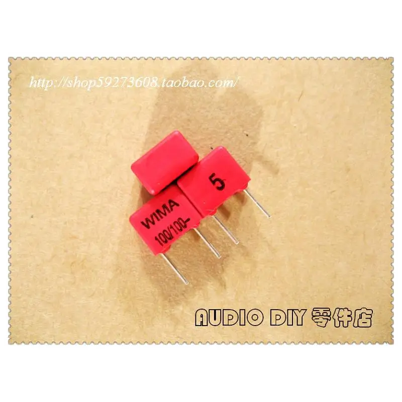 Copper foot red FKP2 100pF / 100V 5% foil film capacitors 0.1nF 101 original box )