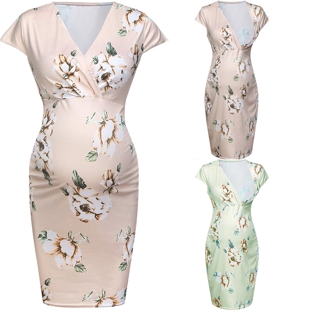 

2022 Summer Pregnant Women Nursing Dress Clothes Women Sleeveless Pregnant Maternity Dress Flower Nursing Pregnancy Casual