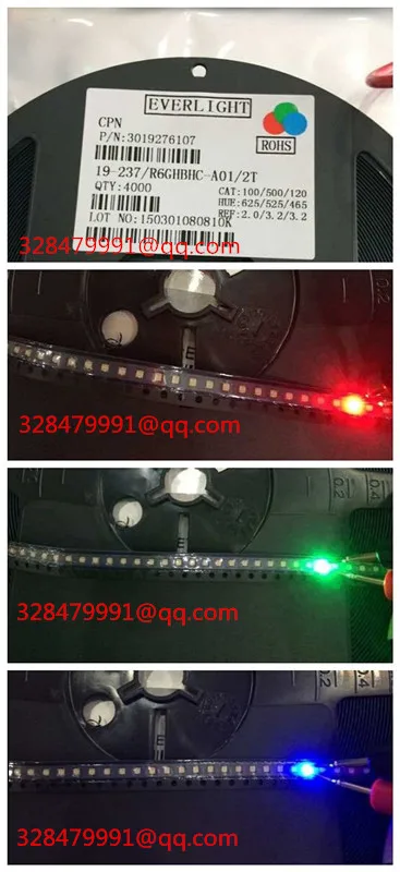 

500PCS/Lot 0603 RGB Common Anode Led 0606 RGB 0805RGB 1615RGB SMD LED Diode 4-Bin Size:1.6*1.6*0.55mm colorful Red/Green/Blue