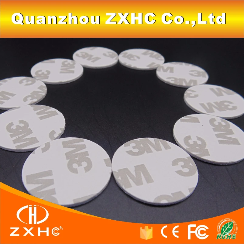 (10PCS/LOT) T5577 25mm Round Shape Sticker Adhesive Card Programmable RFID 125khz Rewritable Smart Tags In Access Control