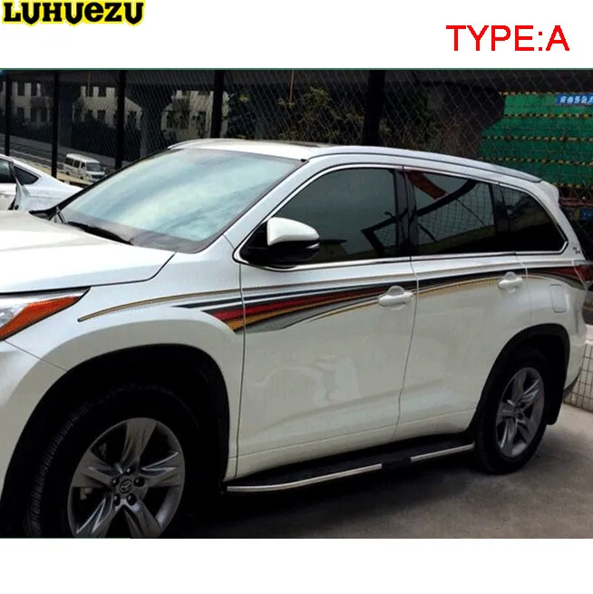 

Luhuezu 3M Car Body Sticker For Toyota Highlander Kluger 2014-2017 Accessories