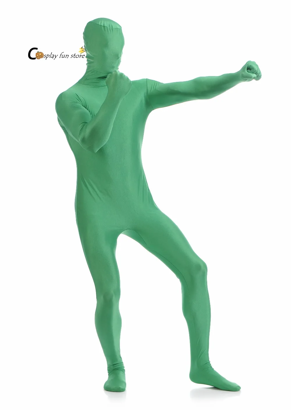 Zentai Body SpandexชุดสูทCatsuitเครื่องแต่งกายฮาโลวีนผู้ใหญ่บอดี้สูทUnisex Unitardที่กำหนดเองสำหรับเปิดตาปาก