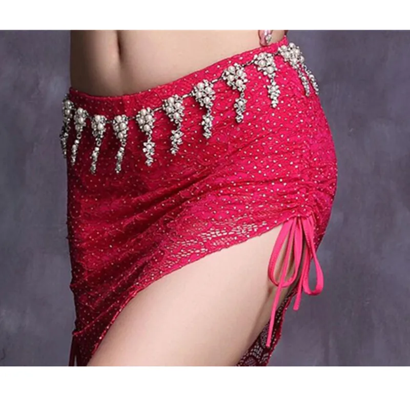 Lady Belly Dance Drill Waist Chain New Pearl Water Drill Indian Dance Waistbelt Belly Dance Pear Drilling Waist Chains D-0077