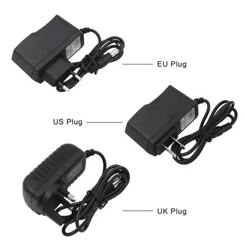 AC 100V-240V Converter Adapter DC 9V 1A Power Supply EU/US/UK Plug DC 5.5mm x 2.1mm 1000mA for Arduino for UNO MEGA