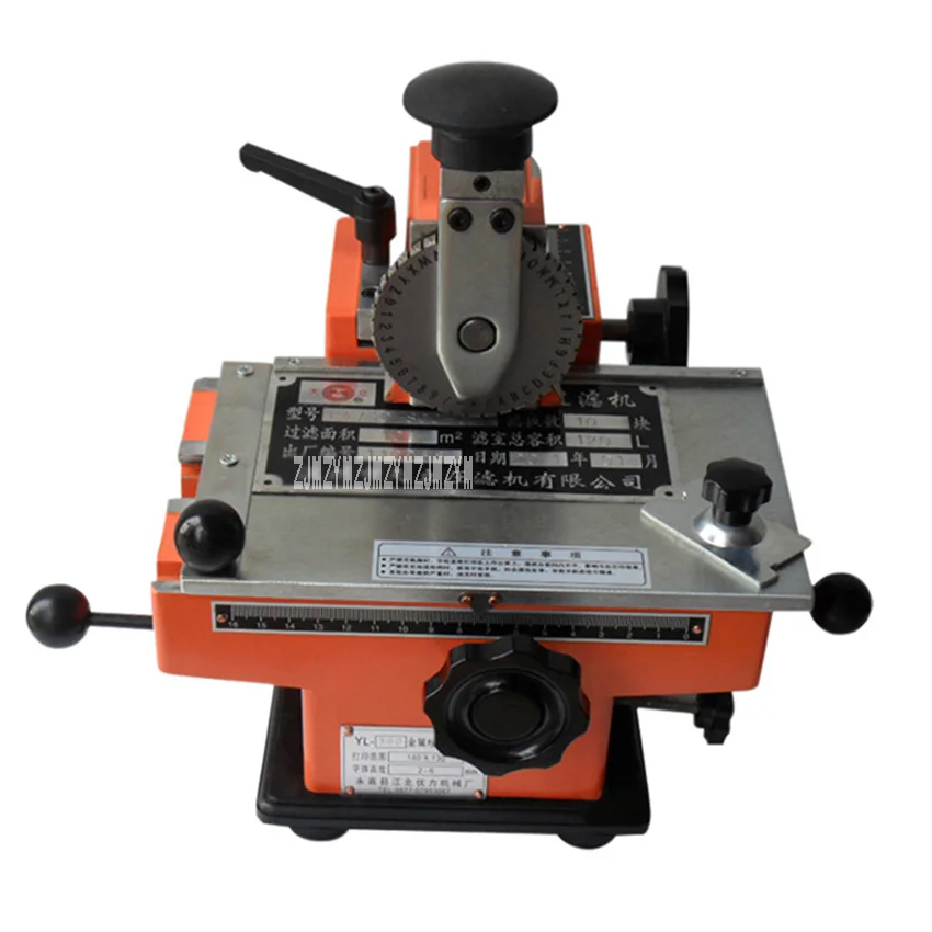 

YL-360 Semi-automatic Pneumatic Marking Machine Nameplate Engraving Machine With Fixture+4mm Character Wheel, 2-4 words/10 secs